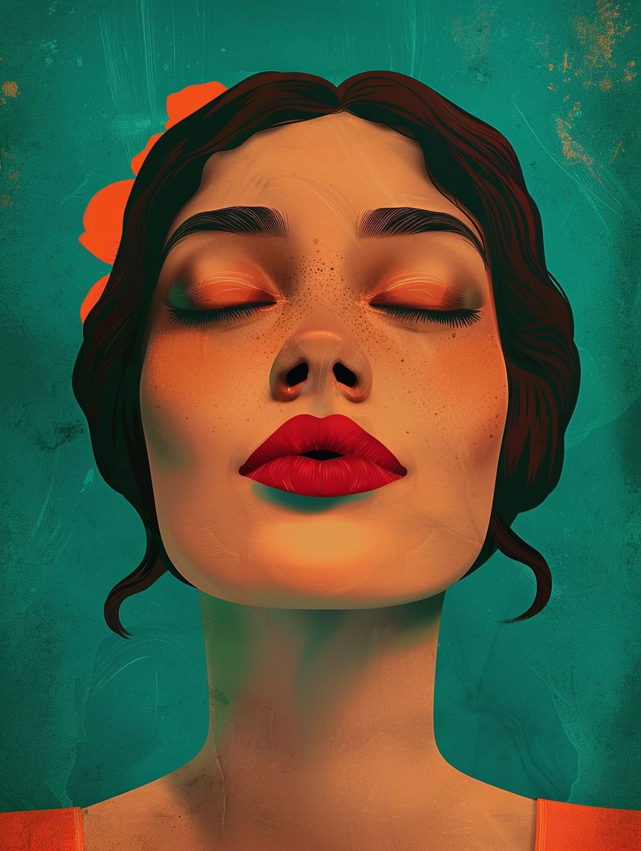 Surreal Teal Portrait Studies - Image 3