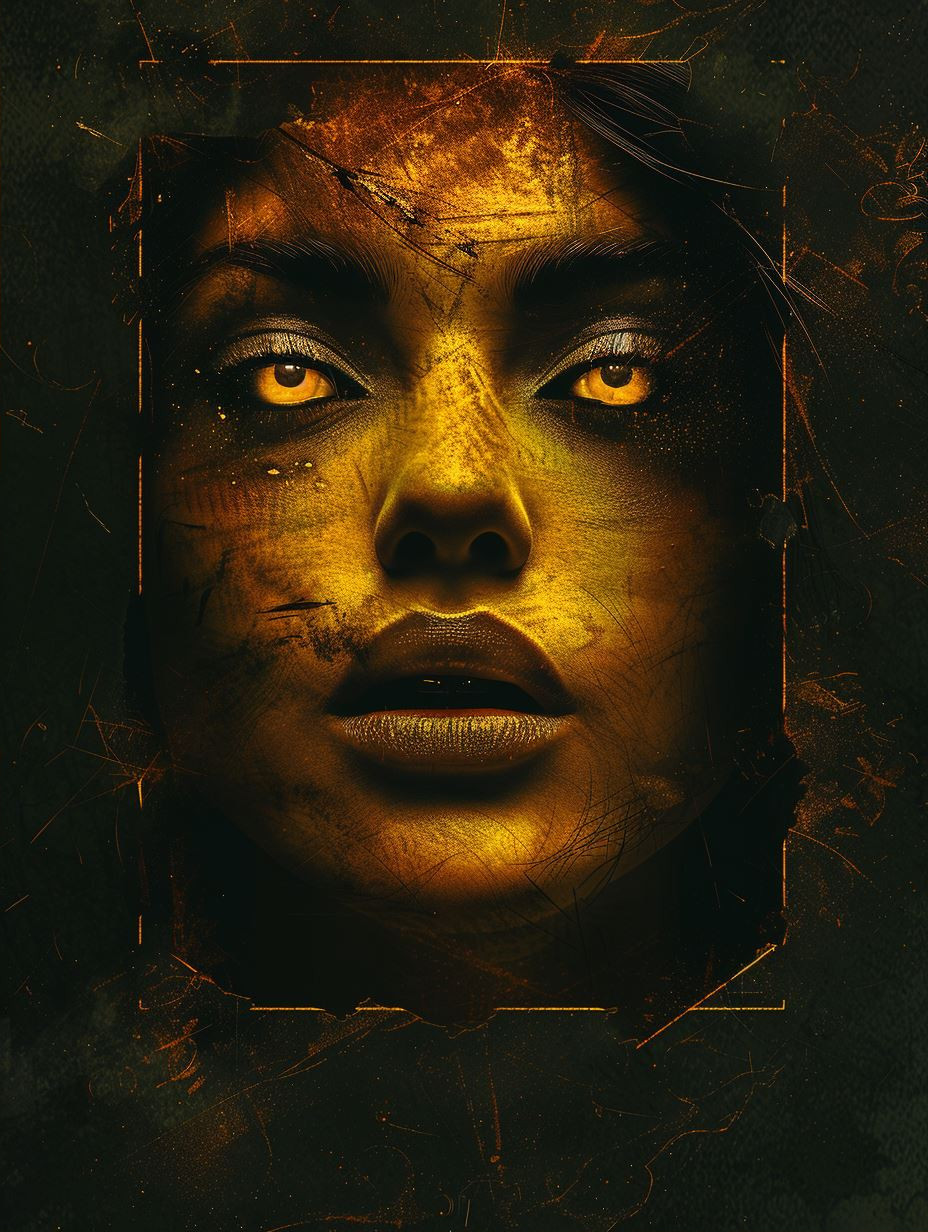 Golden Shadows of Ethereal Faces - Image 2