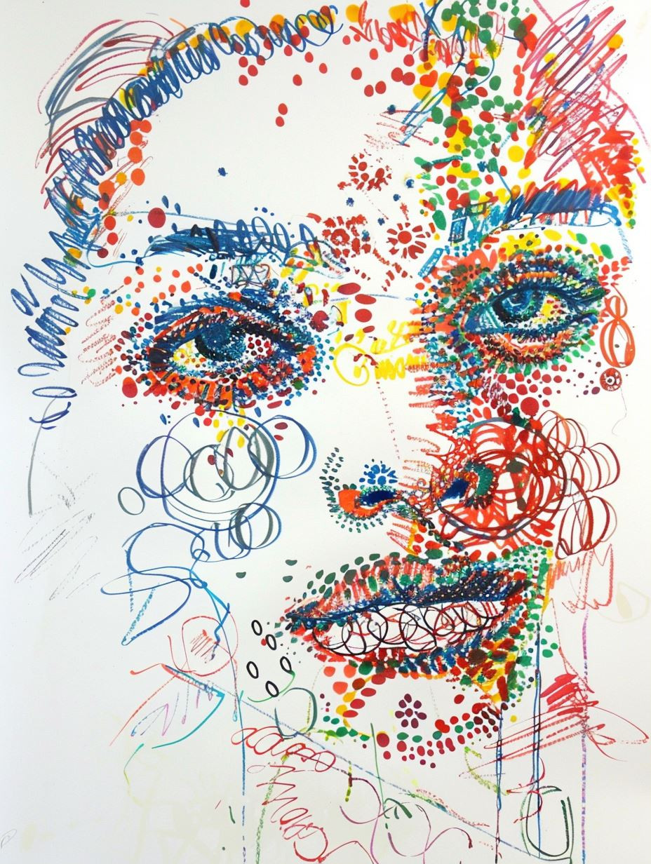 Abstract Mixed Media Portrait Studies - Image 1