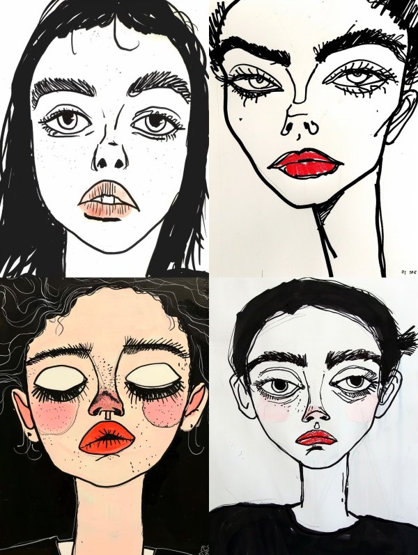 Modern Muse Ink Portraits
