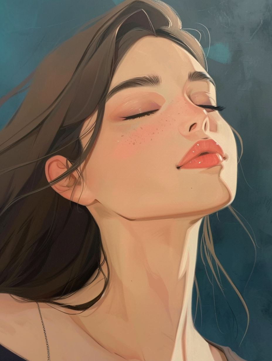Ethereal Visions: A Digital Portrait Study - Image 1