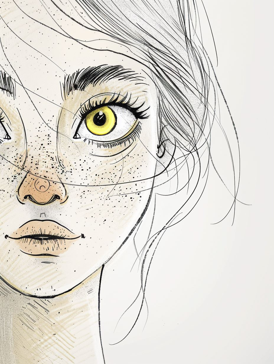 Whimsical Sketches of Ethereal Female Portraits - Image 3