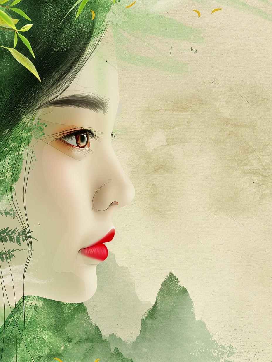 Ethereal Botanical Portrait Fusion - Image 3