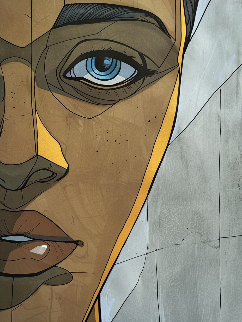 Geometric Portraiture in Muted Tones - Image 4