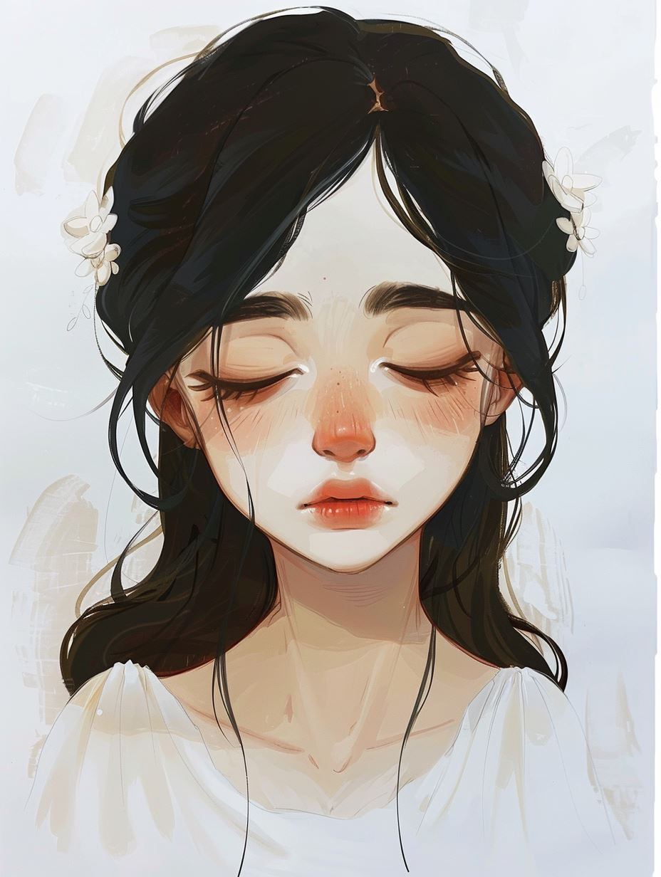 Soft Ethereal Digital Portrait Study - Image 4