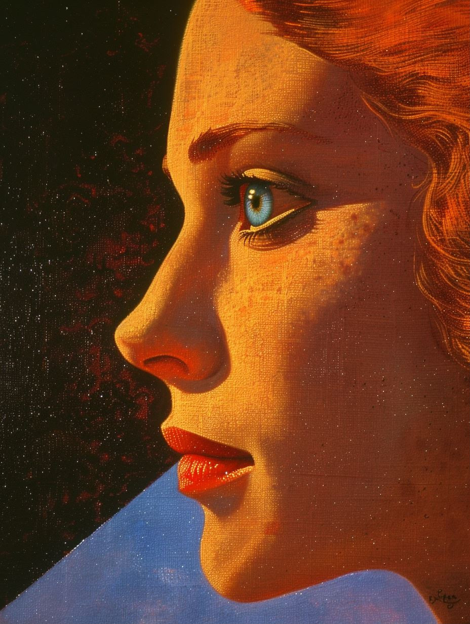 Celestial Gaze in Golden Light - Image 1