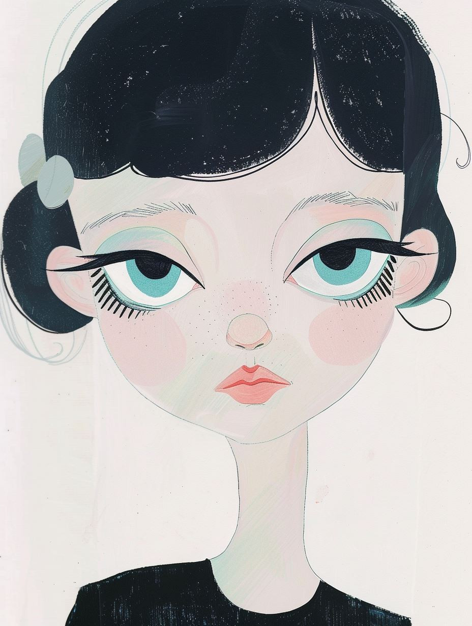 Ethereal Gazes: A Stylized Portrait Series - Image 2