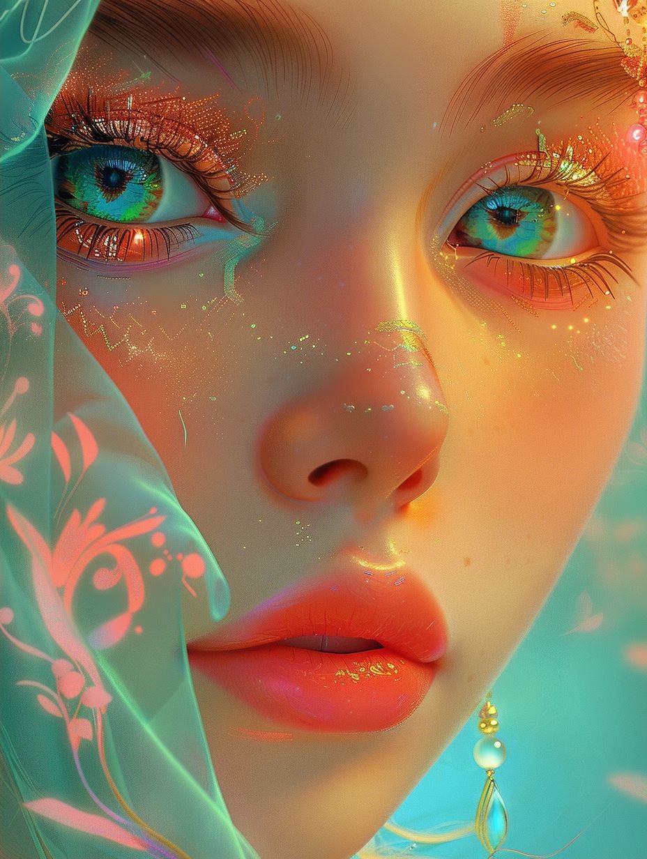 Ethereal Flora Dreamscape Portrait - Image 2