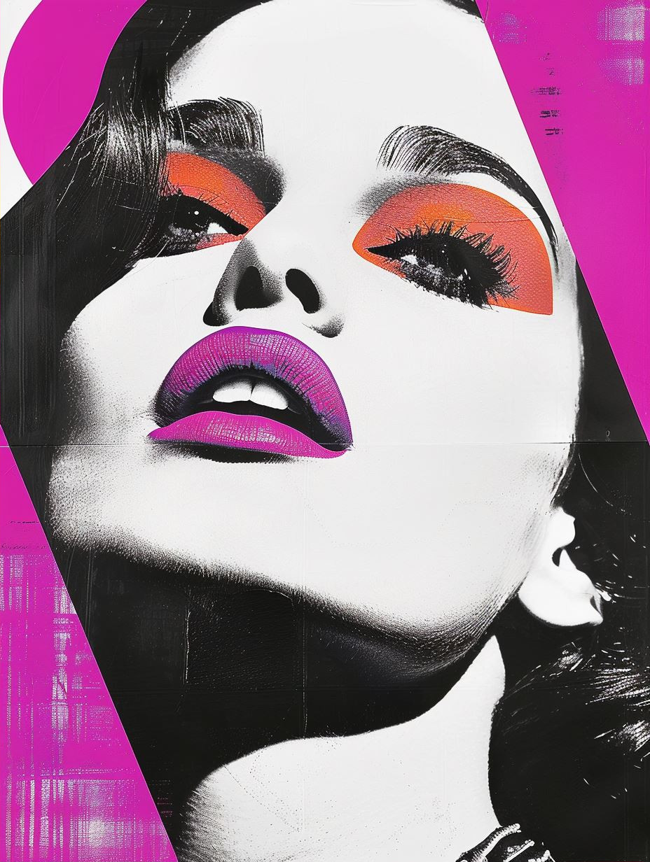 Neon Pop Art Portrait Collage - Image 2