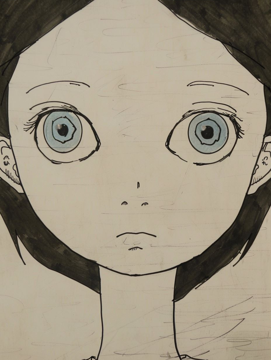 Ethereal Blue Anime Portrait - Image 3