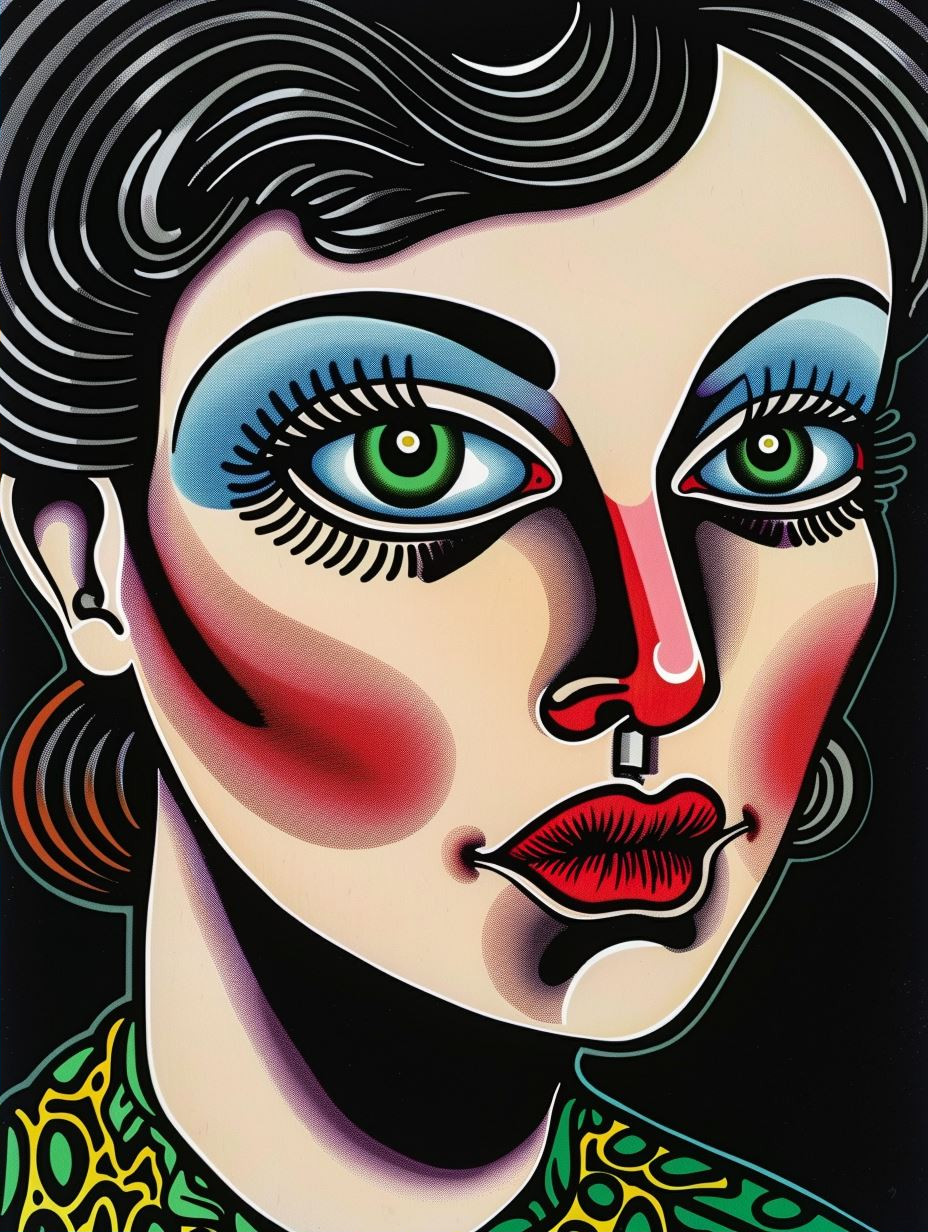 Vibrant Art Deco Portraiture - Image 2