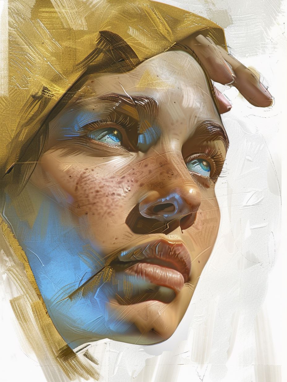 Ethereal Blue Toned Portrait Studies - Image 1
