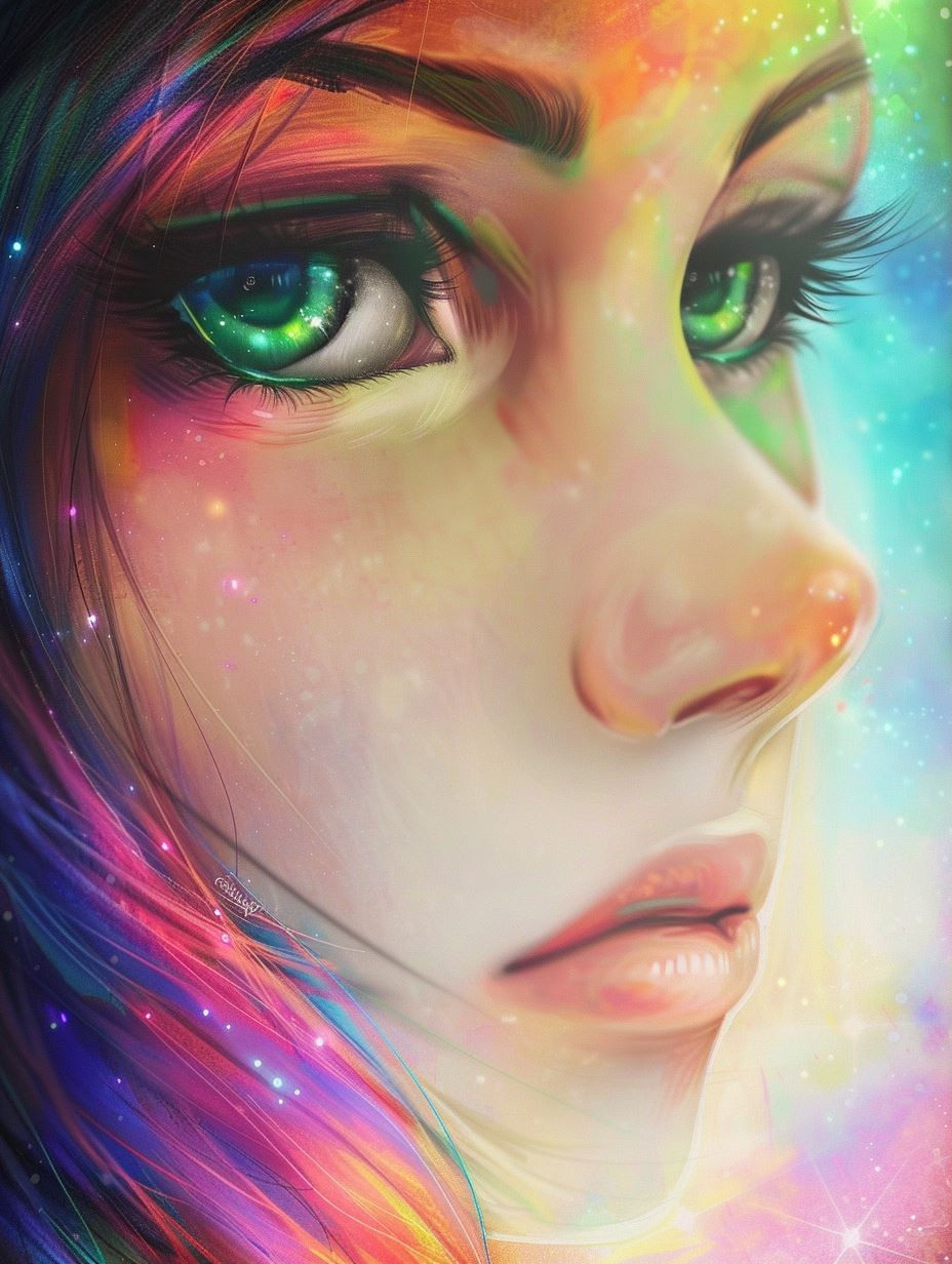 Prismatic Ethereal Portrait of Light