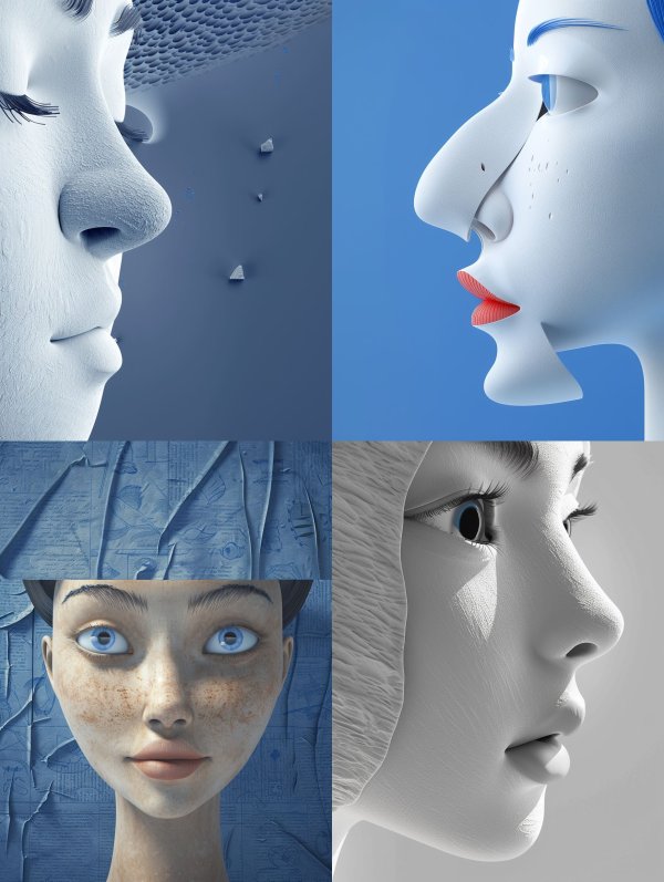 Ethereal Porcelain Digital Portraits