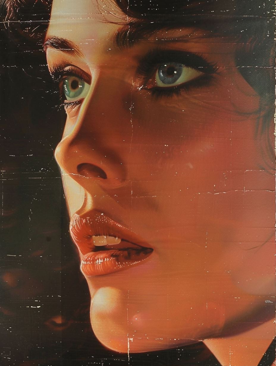Vintage Cinematic Glamour Portrait