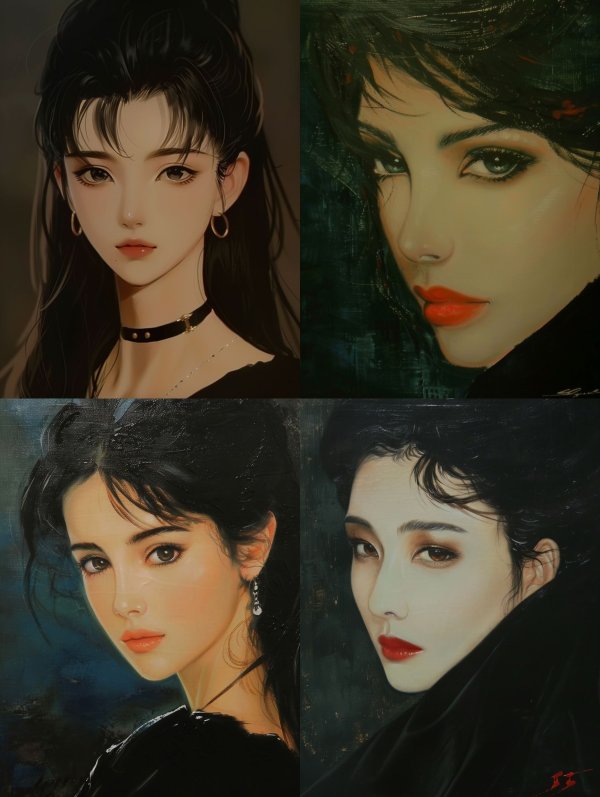 Ethereal Gazes: A Study of Feminine Beauty