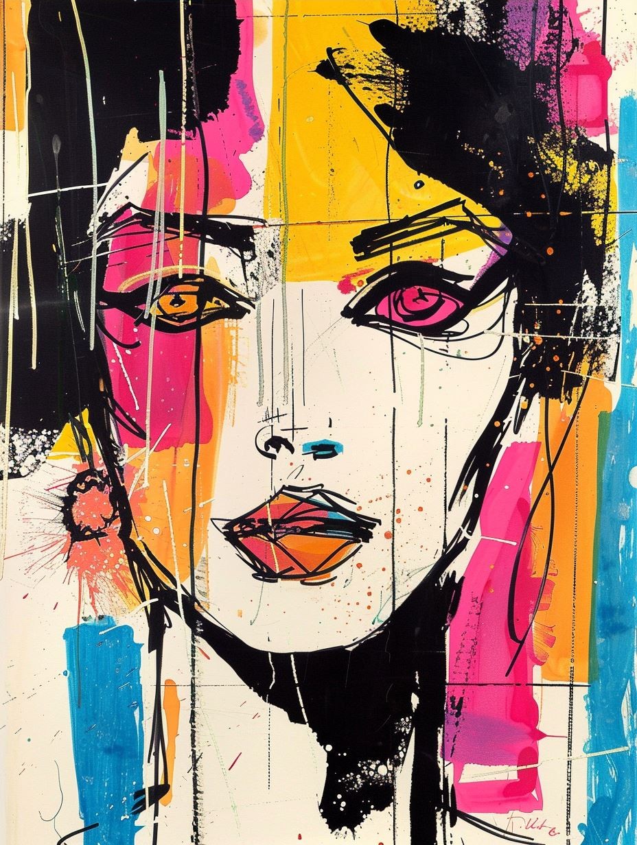 Neon Expressionist Urban Portrait - Image 4