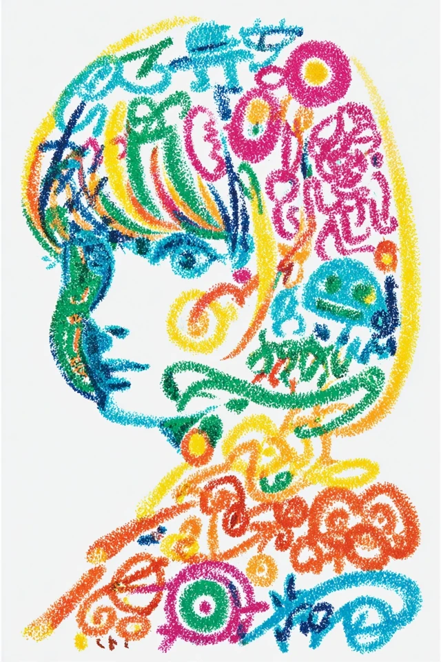 Chromatic Scribble Portrait - Image 1