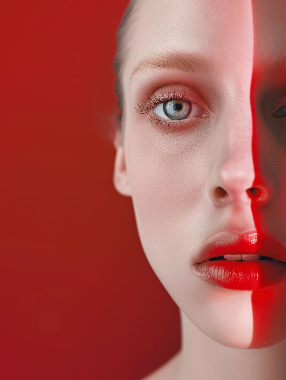 Crimson Fragments of Modern Beauty - Image 1
