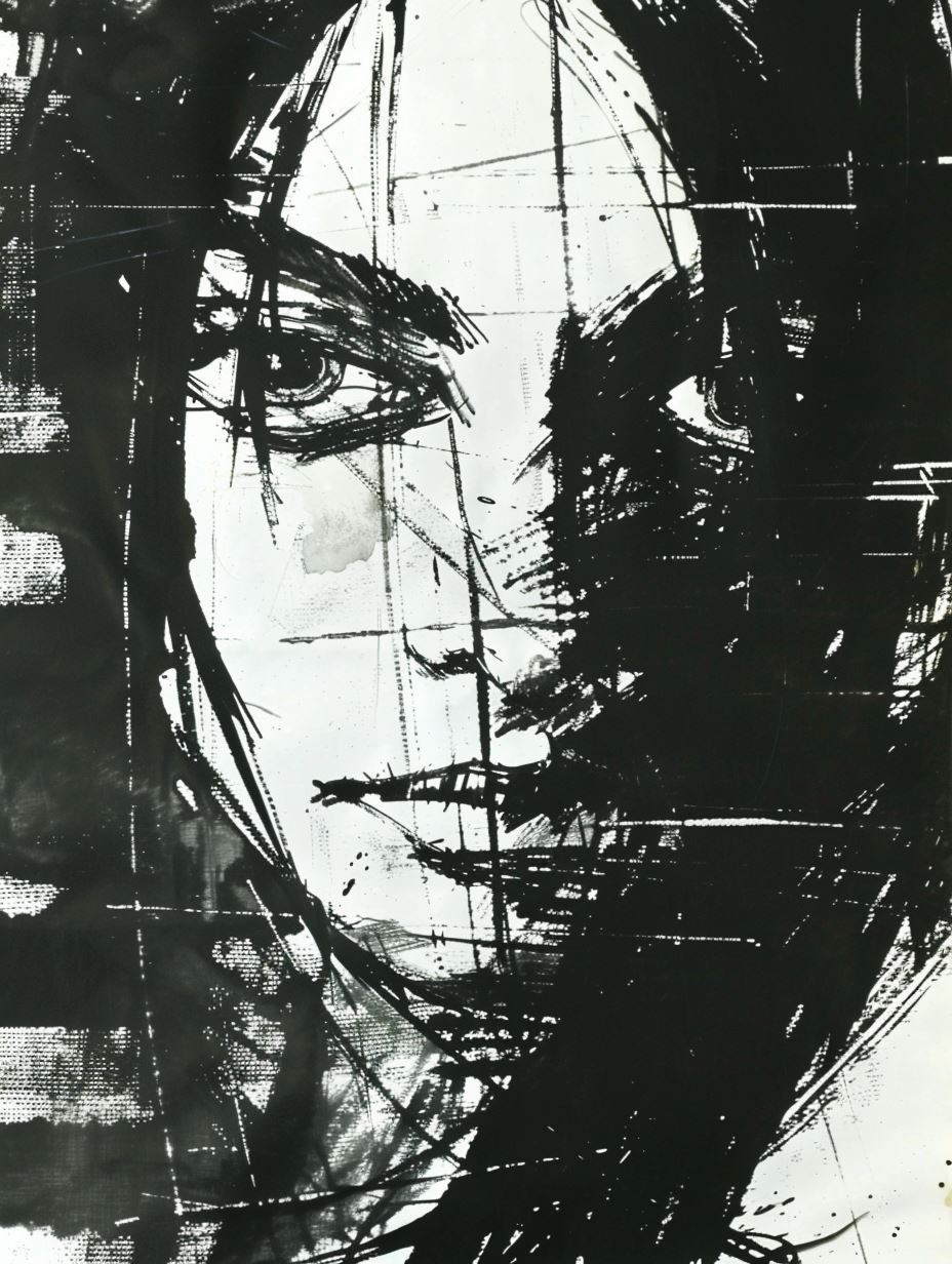Fragmented Gazes in Ink - Image 1