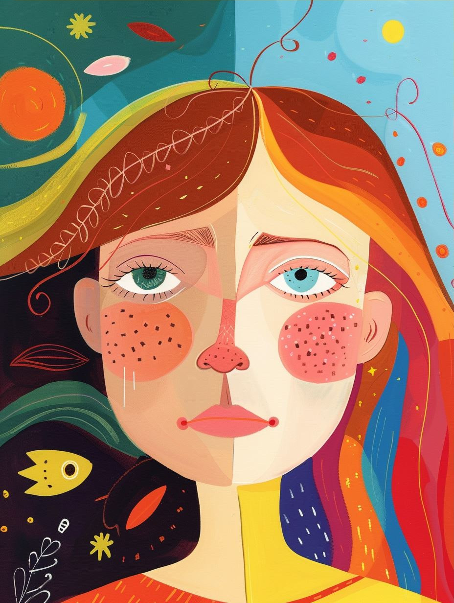 Faces of Imagination: A Colorful Quartet - Image 3
