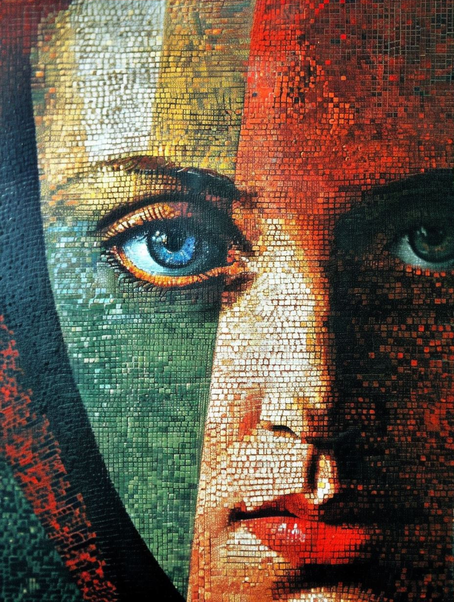 Fragmented Mosaic Portrait Study - Image 3