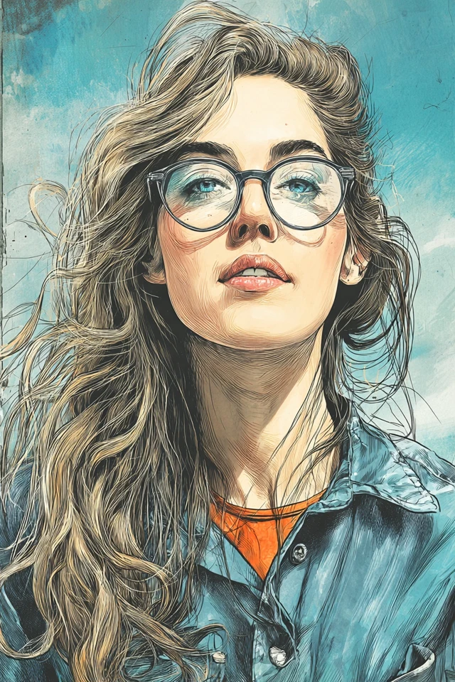 Azure Breeze Portrait