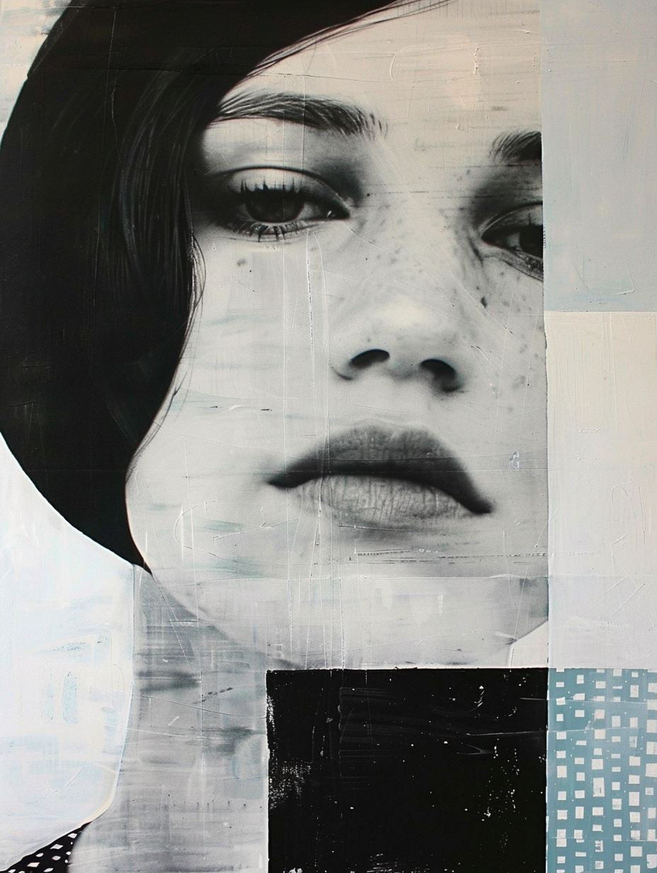 Fragmented Monochrome Muse - Image 1