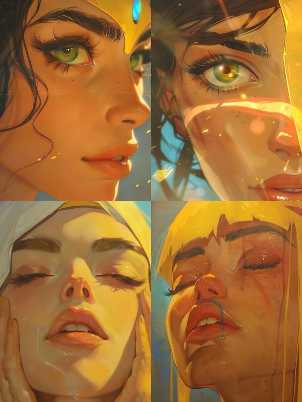 Golden Radiance: A Study of Ethereal Beauty