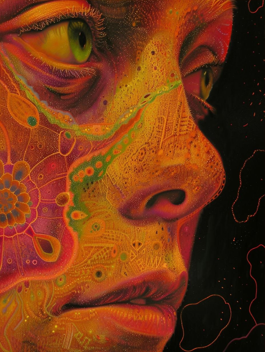 Psychedelic Neon Facial Portraits - Image 3