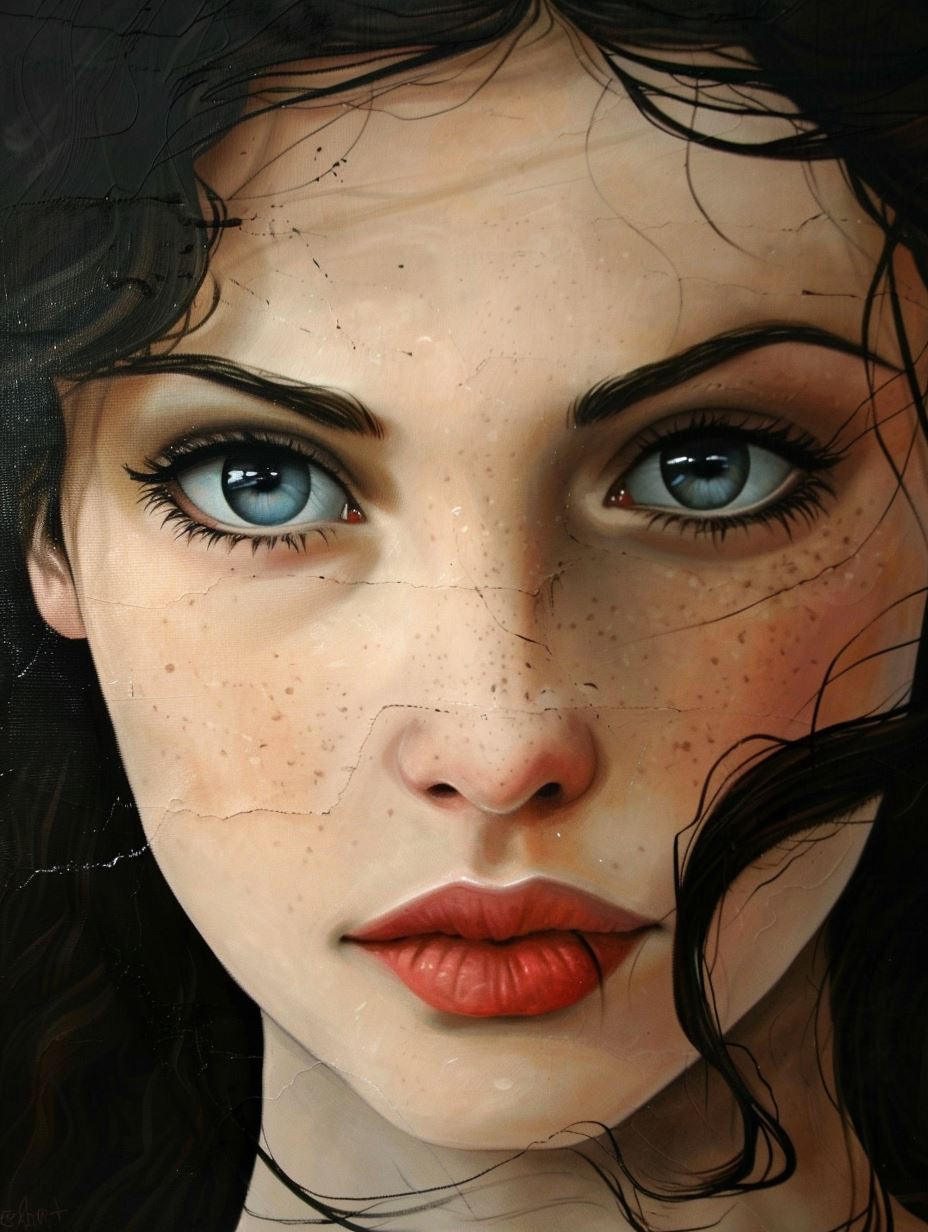 Diverse Digital Portraits of Freckled Women - Image 2
