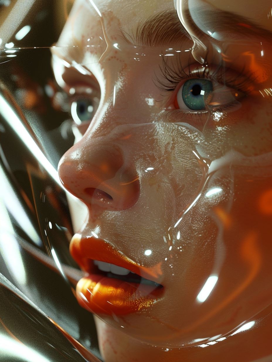 Liquid Gold Surrealist Portraits - Image 2