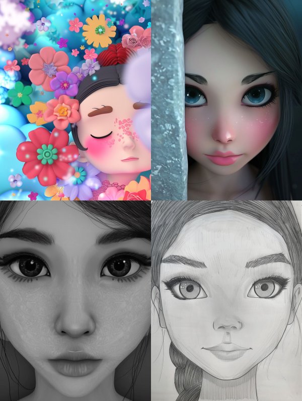 Artistic Evolution of Digital Portraits