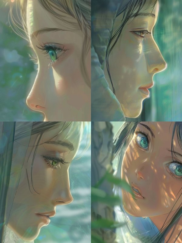 Ethereal Gaze of Serene Souls