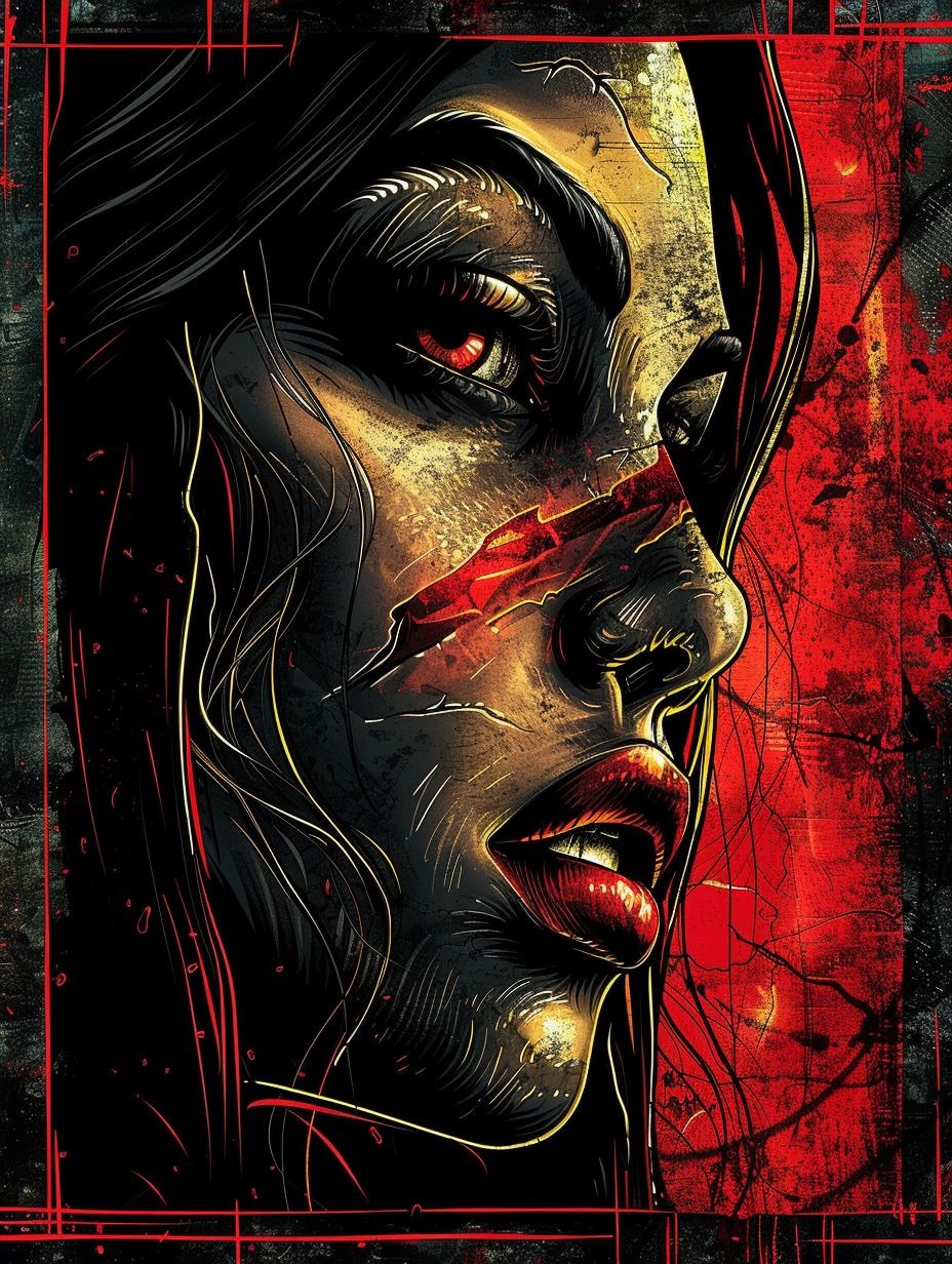 Gilded Grit Cyberpunk Portrait - Image 3