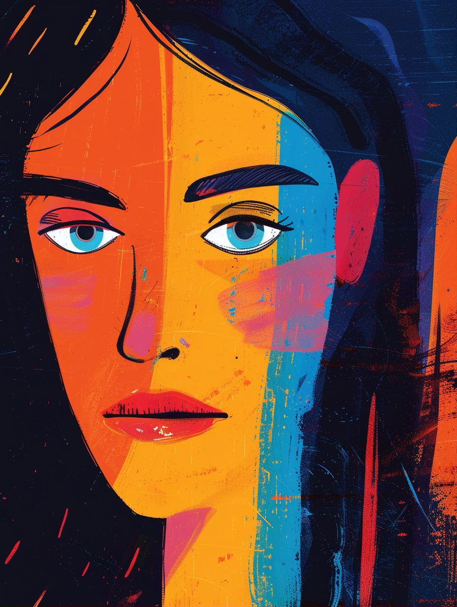 Vibrant Neo-Expressionist Portrait Study