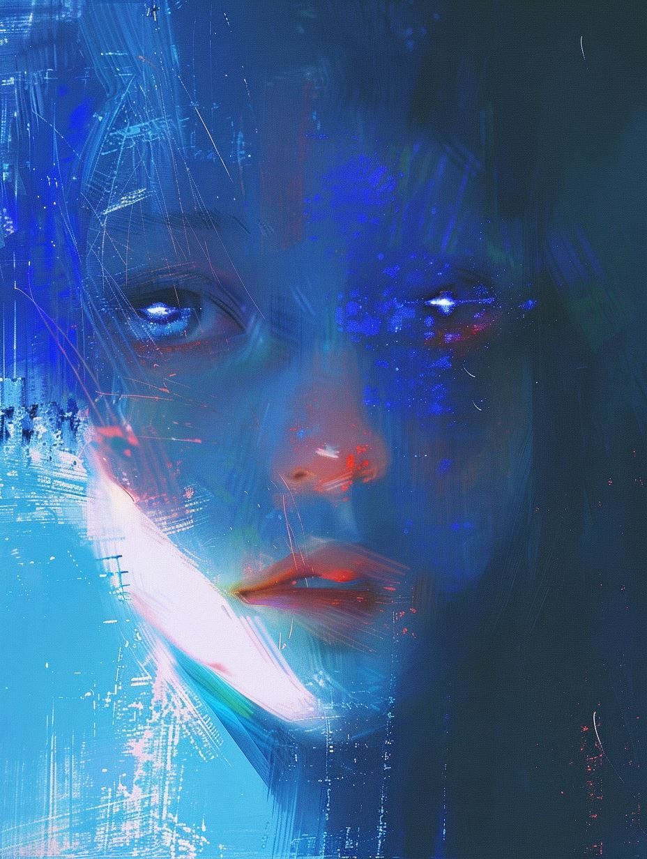 Ethereal Blue Digital Fragment - Image 2