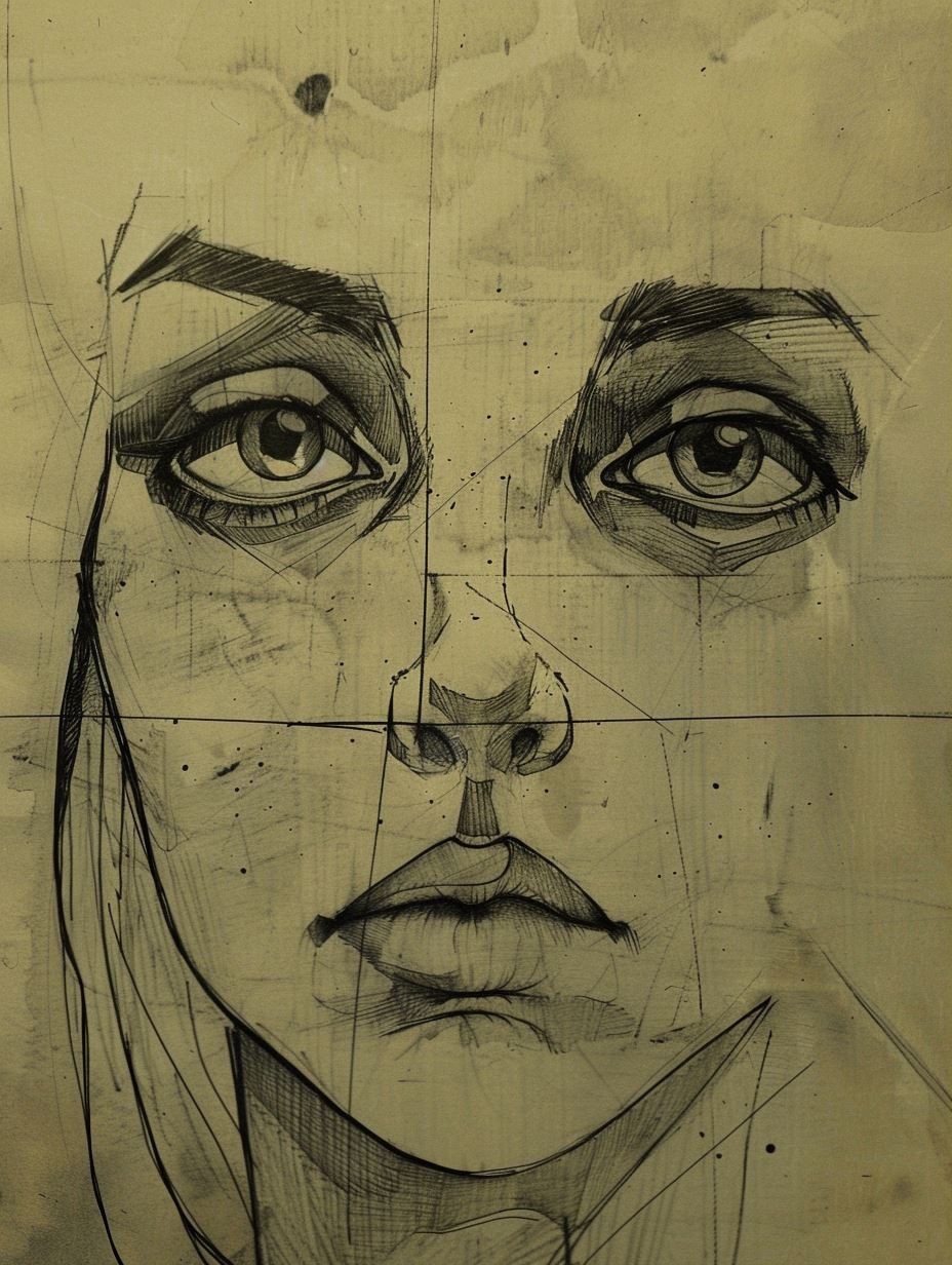 Soulful Gazes: Charcoal Portrait Studies - Image 3