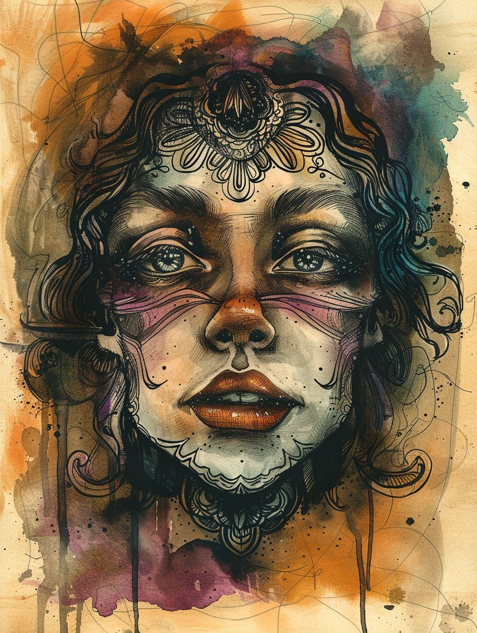 Fragmented Soul in Watercolor - Image 3