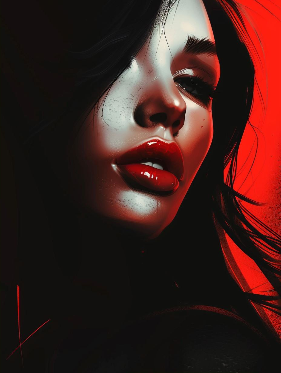 Crimson Noir Cinematic Portraits - Image 2