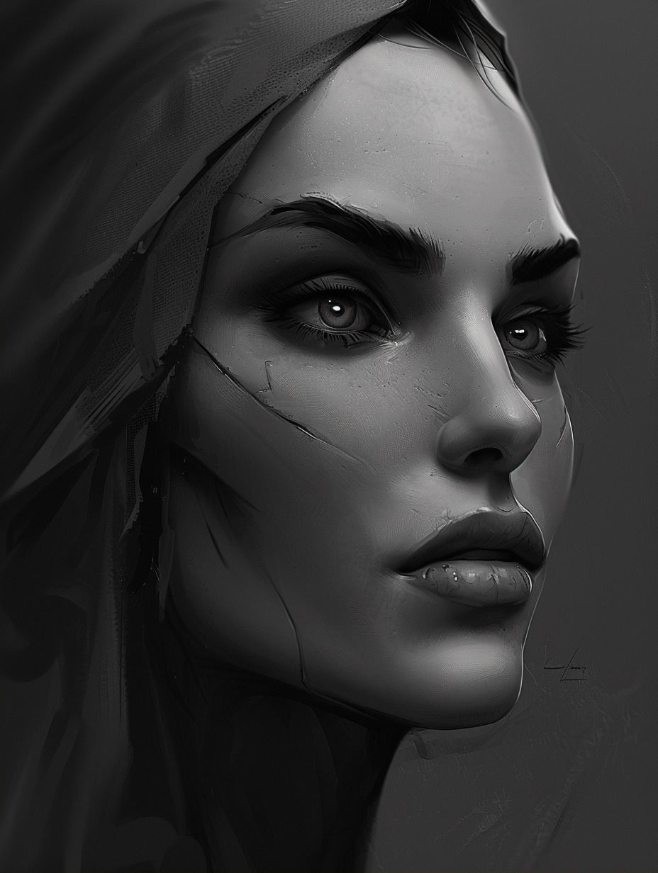 Rustic Digital Portrait Study - Image 2