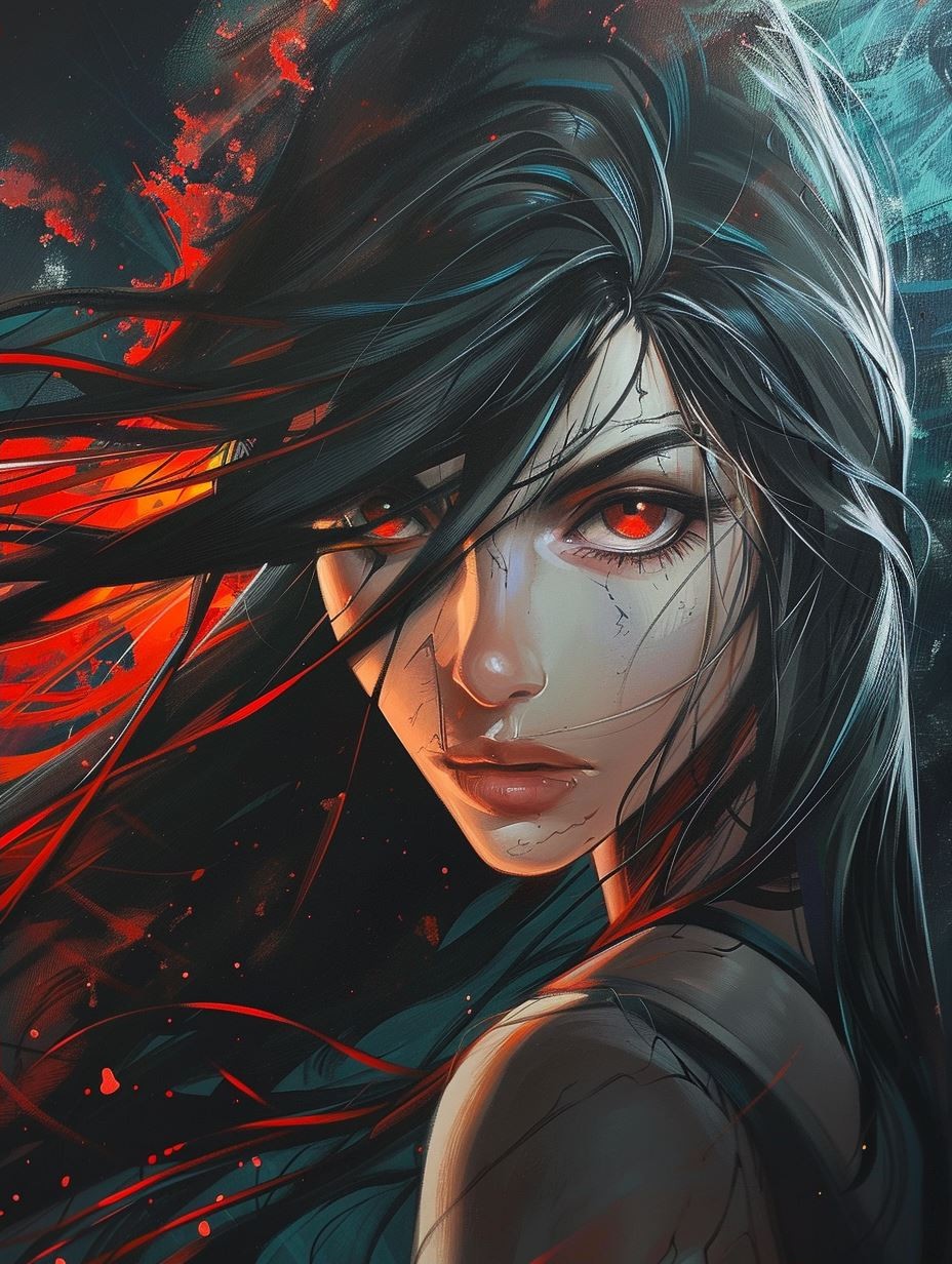 Neon Ember Cinematic Portrait - Image 2