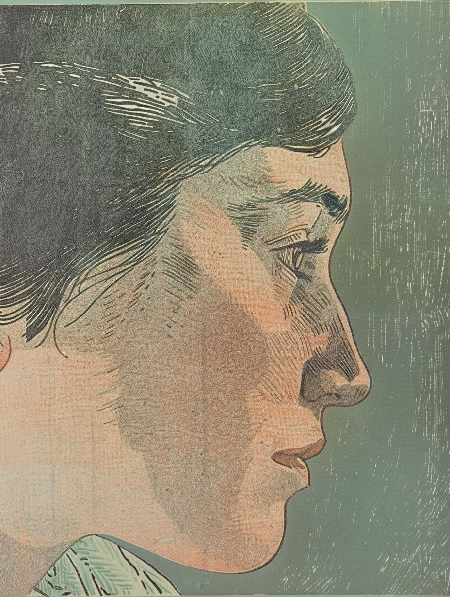 Vintage Linen Portrait Study - Image 2