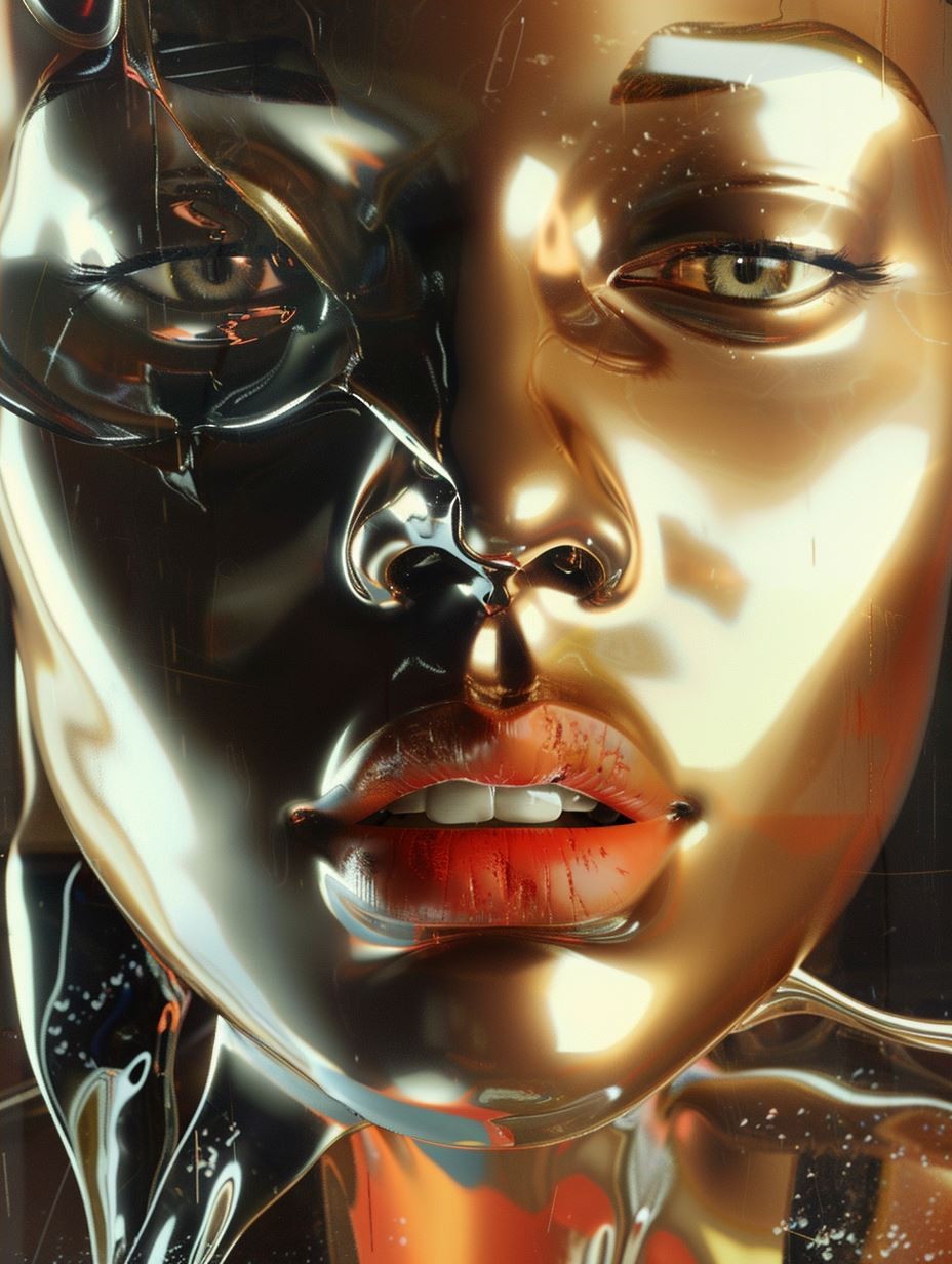 Liquid Gold Surrealist Portraits - Image 4