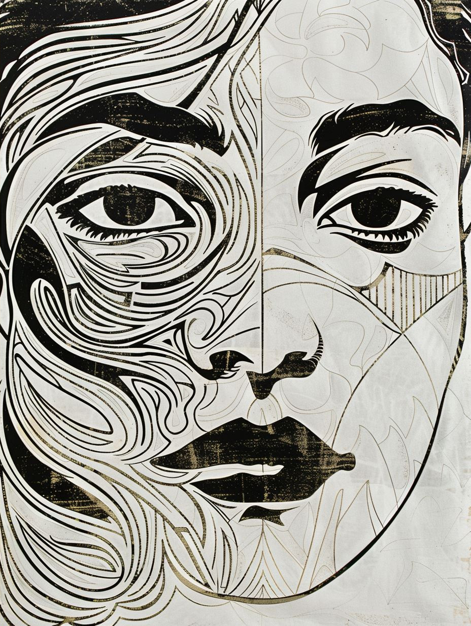 Fluid Linear Portraiture Study - Image 2