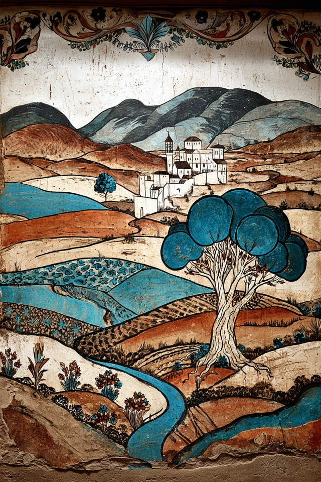 Ancient Cracked Fresco - Image 2