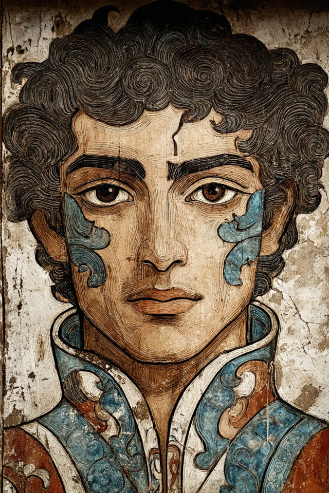Ancient Cracked Fresco - Image 1