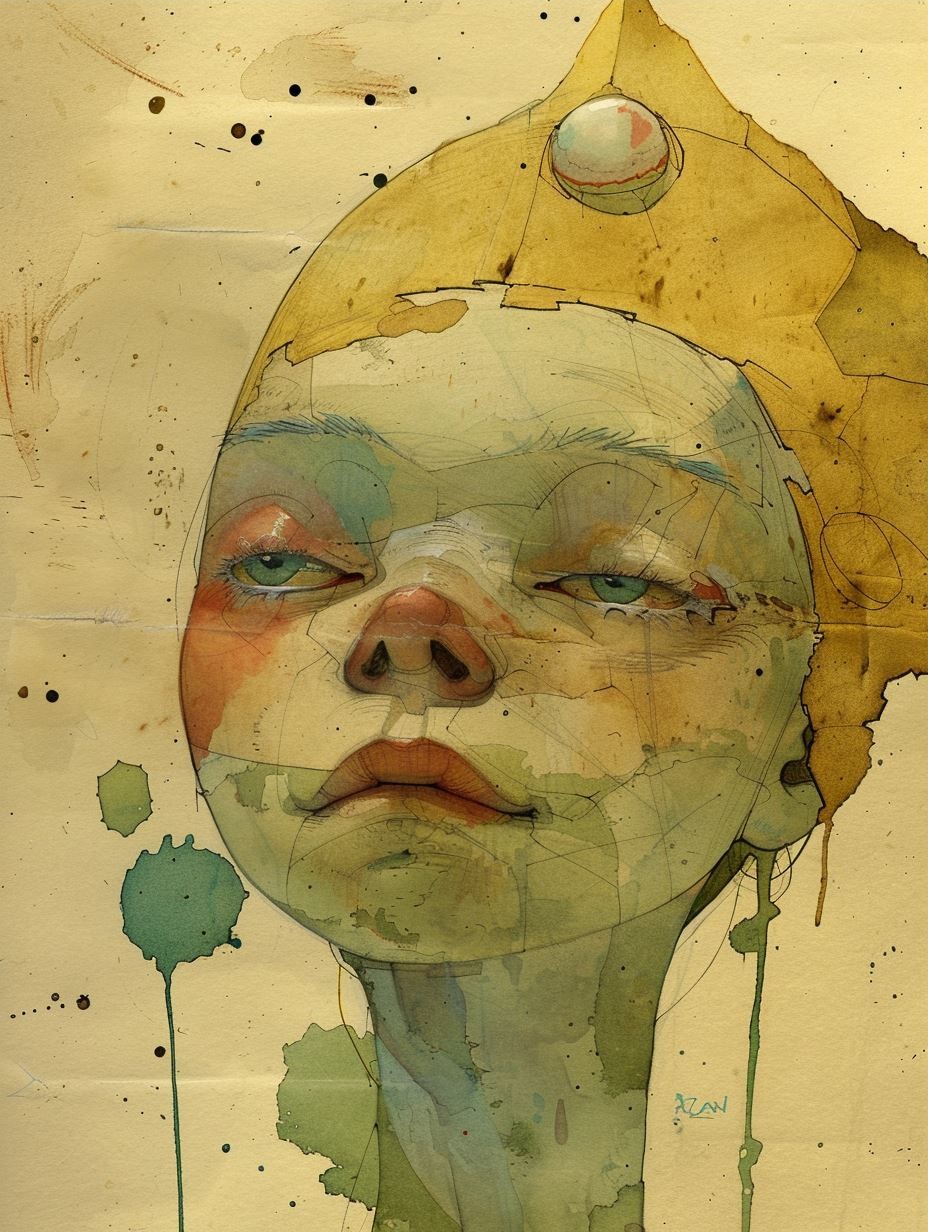 Ethereal Fragmented Portrait Study - Image 3