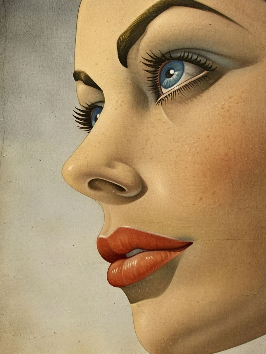 Vintage Glamour Portrait Study - Image 3