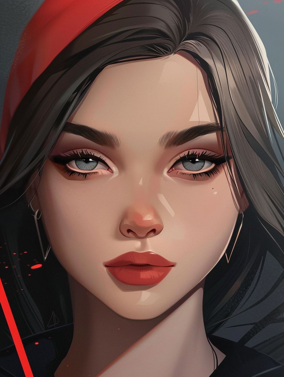 Crimson Shadow Elegance - Image 1